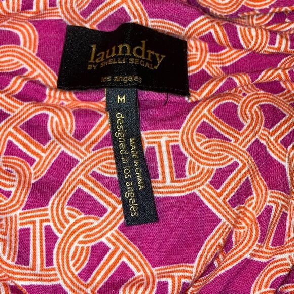 LAUNDRY by SHELLI SEGAL Printed Mediterranean Maxi Halter Dress Womens Medium - Picture 9 of 13